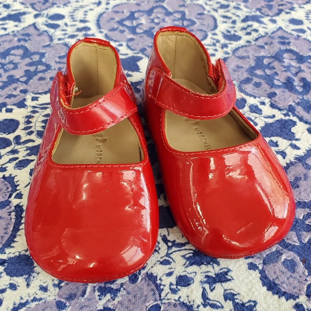Petits Marcheurs | Bright Shiny Red Shoes | Toddler Size 3